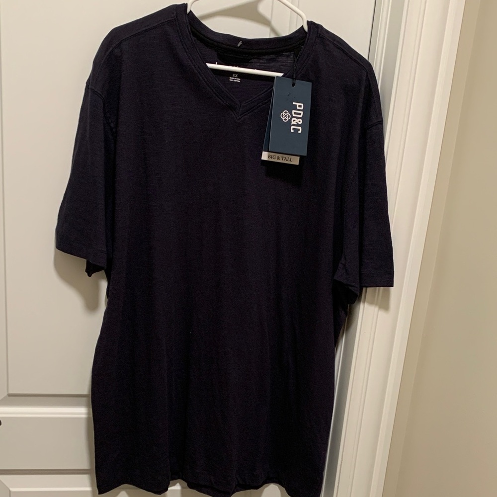 PD&C Men's Black Short Sleeve Tee. 100% cotton. Size: 2X Brand New with Tags.
